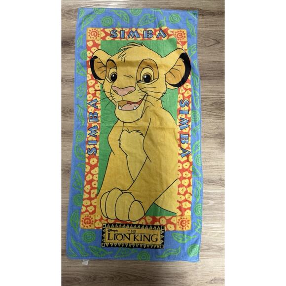 Vintage Disney Towels X5 Beach Towels Mickey Mouse Tiger Lion King - Picture 2 of 10